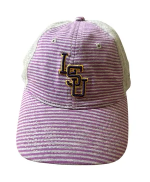 LSU Football Louisiana State University New Era Womens Hat Gray Purple thumbnail 1
