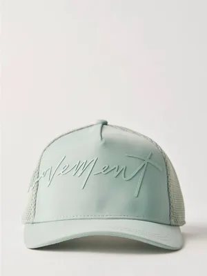 Free people movement signature soft mesh trucker hat sterling blue NWT $48 thumbnail 4