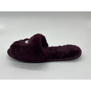PINK Victoria's Secret Shoes Womens Size 9.5 Purple Furry Slide Slippers Logo thumbnail 5
