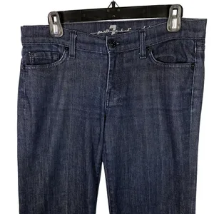 7 For All Mankind Dojo Jeans Dark‎ Wash Black Accents Size 29 thumbnail 5