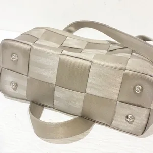 Harveys Seatbelt Beige Tote Shoulder Bag Champagne Color‎ Woven thumbnail 6
