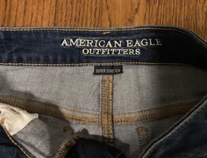 American Eagle Jean Shorts size 4 HiRise Shortie Super Stretch thumbnail 4