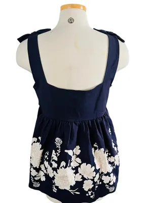 Maeve Bow-Strap Babydoll Top Size Large NWT thumbnail 6