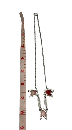 Red Faux Turquoise Triple Arrow Snail Chain Boho Tribal Necklace thumbnail 7