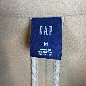 Gap Women's Tan Wool Blend Cropped Winter Pea Coat M thumbnail 7