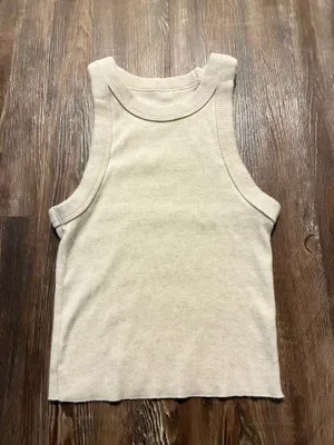 Aerie Ribbed High Neck Tank Top thumbnail 1