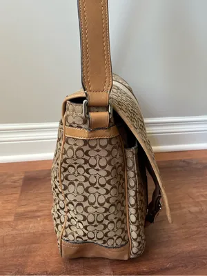 Coach Signature Voyager Cross Body Messenger Bag F70183 Jacquard / Leather thumbnail 2