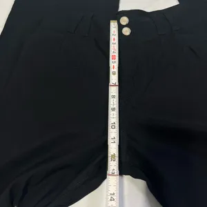 Anthropologie High Waisted Black Double Button Linen Viscose Fit & Flare Sz 28 thumbnail 9
