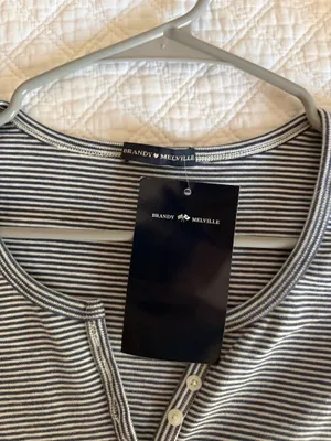 Brandy Melville Striped Top Blue thumbnail 3