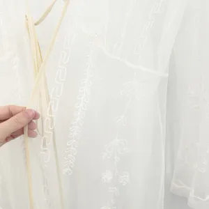 Victorias Secret‎ VS Ethereal Bridal Whimsical Lace Mesh Sheer Kimono Robe M/L thumbnail 8
