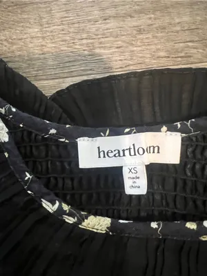 Heartloom Black Floral Pleated Square-Neck Tank Top thumbnail 7