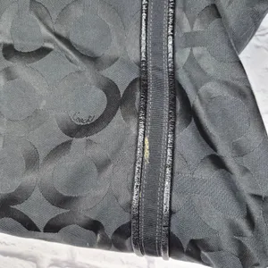 Coach Poppy Glam Tote 13826 Op Art Signature Jacquard Black Shoulder Bag Y2K VTG thumbnail 7