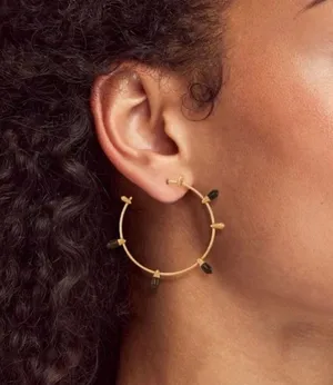 NWT! Kendra Scott Freida Rhodium Plated Hoop Earrings thumbnail 3