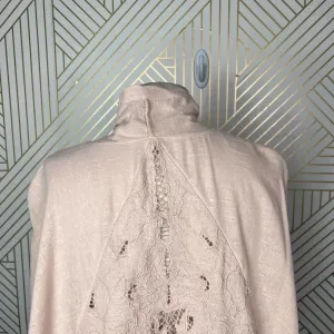 Free People Cool Nights Crochet Cardigan Conch Pink Size Small‎ thumbnail 9