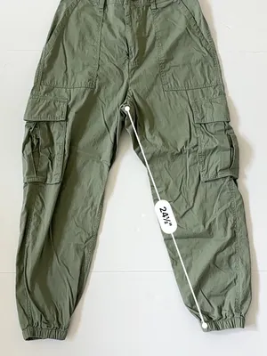 Abercrombie & Fitch Cargo Jogger Pants M Sage Green Y2K Utility thumbnail 6