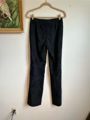 Cache Vintage Tonal Paisley Jacquard Pants Womens 4 Black thumbnail 6