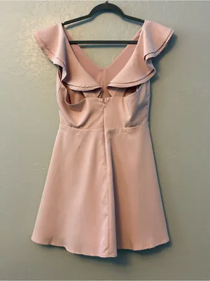 Lulus Divine Darling Light Pink Ruffled Skater Dress size large thumbnail 10