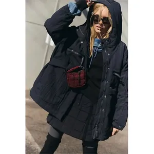 Free People Movement Billie Boxy Insulated Lightweight Jacket in Black M/L thumbnail 4