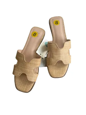 A NEW DAY Straw Slide Sandals Size 8 NEW NWT thumbnail 5