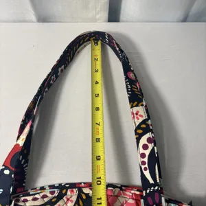 Vera Bradley Glenna Painted Paisley‎ Quilted Microfiiber Shoulder Bag Purse Tote thumbnail 7