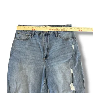 Hollister Curvy Ultra High Rise Dad Jeans 13R W31 L31 Distressed Straight‎ Leg thumbnail 4