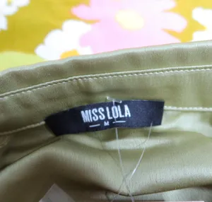 Miss Lola Satin Button Down Long Sleeve Blouse thumbnail 6