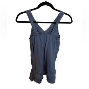 Abercrombie & Fitch Vintage 2000s Y2K Blue Eyelet Cami thumbnail 2
