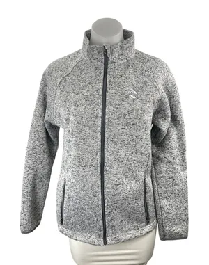 Vantage Summit Fleece Gray Full Zip Long Sleeve Sweatshirt Sweater Jacket Top M thumbnail 1