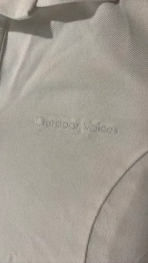 Outdoor Voices Cropped White Polo thumbnail 2