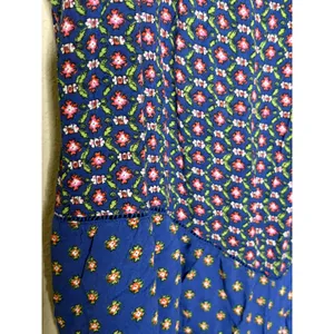 Anthropologie XL Blue Floral Wide Leg Cropped Jumpsuit Boho Adjustable Strap thumbnail 5