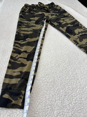 Gorpcore Y2K Athleisure Camo Joggers Green Black Lightweight Sweatpants M Size M thumbnail 6
