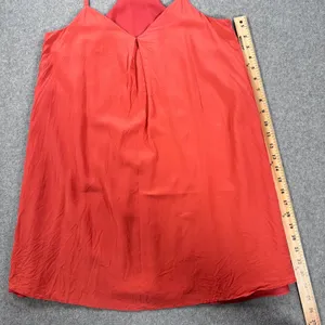 Joie Silk Mini Dress Tunic Coral Strappy Sleeveless Women's Medium V-Neck thumbnail 5