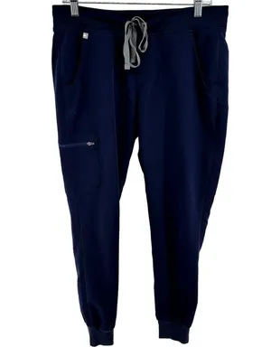 Figs Zamora Jogger Scrub Pants 29" FIONx Pockets Cargo Drawstring Navy Medium thumbnail 2