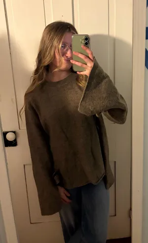 zara knit brown sweater  thumbnail 1