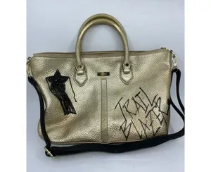 COLE HAAN Tote Bag Gold Customized w Graffiti thumbnail 5