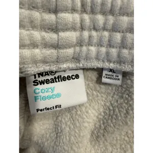 TNA Aritzia Cozy Fleece‎ Sweatfleece Shorts Heather Gray XL Relaxed Fit Lounge thumbnail 5