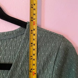 NWT Madewell Green Textured Cropped Lightweight Sweater Women's size Medium thumbnail 9