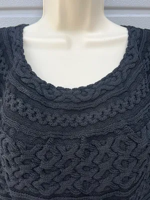 White House | Black Market Outlet Chic Capsule Vest Knit Top Textured Sleeveless Sweater Black Small thumbnail 14