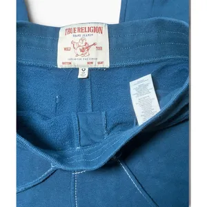 True Religion Womens Teal Green Blue Horseshoe Stitch Jogger Sweatpants Small thumbnail 5