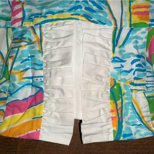 Lilly Pulitzer Franco Dress in You Gotta Regatta Ruffle Back Tie Strapless Dress thumbnail 10
