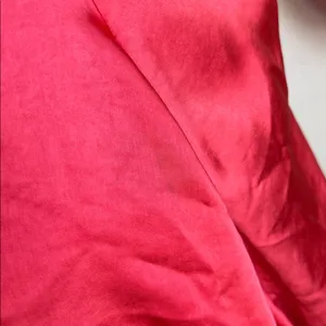 A.L.C. JOSS Dress Mock Neck Satin Ruched Long Sleeve in Hibiscus Size 00 thumbnail 4