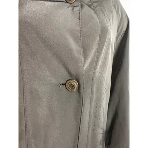 Luba Paris Vintage Taupe Brown‎ Maxi Duster Trench Coat Button Front Romania thumbnail 2