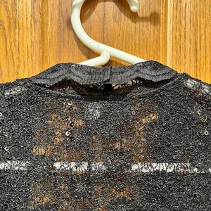 Dressbarn Collection Elegant Black Lace Sequin Cropped Jacket - Size Large thumbnail 7