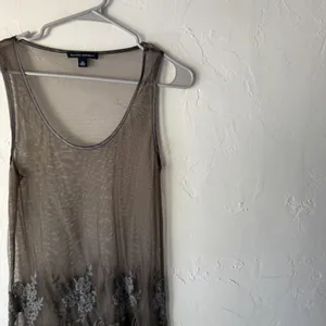 Banana Republic Tank Top XS‎ Sheer Mesh Embroidered Floral Lace Fiary Grunge thumbnail 2
