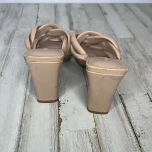 Open Edit Remmy Twist Heeled Sandals Women’s Size 6.5M Beige Heel Shoes thumbnail 7
