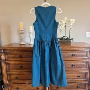 Amanda Uprichard Caspian Dress Rhapsody Blue NWT XS Midi thumbnail 6