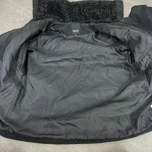 Simply Vera Puffer Jacket Faux Fur Collar Hood‎ Black Medium Balloon Sleeve thumbnail 12