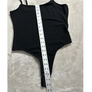 Madewell Cami Thong Tank Bodysuit Women's Medium Black Sleeveless Strappy NWT thumbnail 8