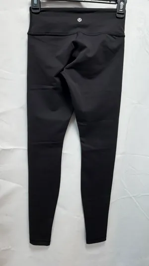 Lululemon Wunder Under Leggings Size 4 Black Custom MoPub Logo Full Length thumbnail 6