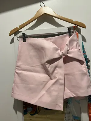 Alya Pleather Skort Baby Pink thumbnail 2